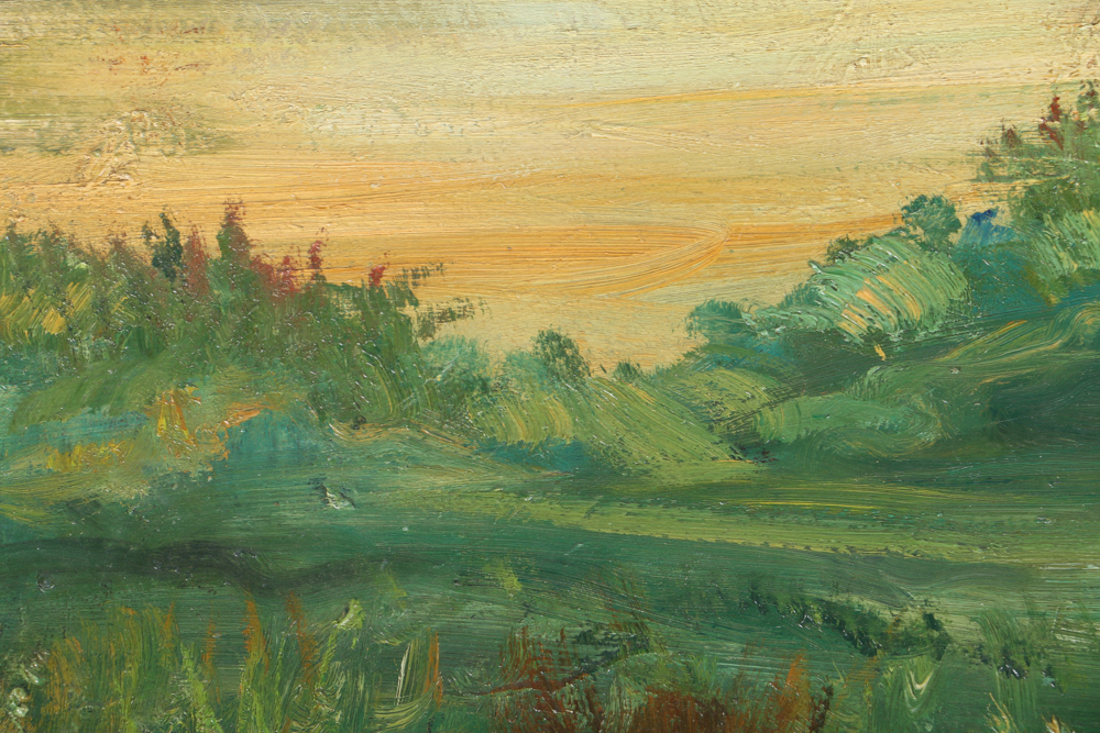 Albert Pels Oil Painting on Unstretched Canvas Ohio Landscape