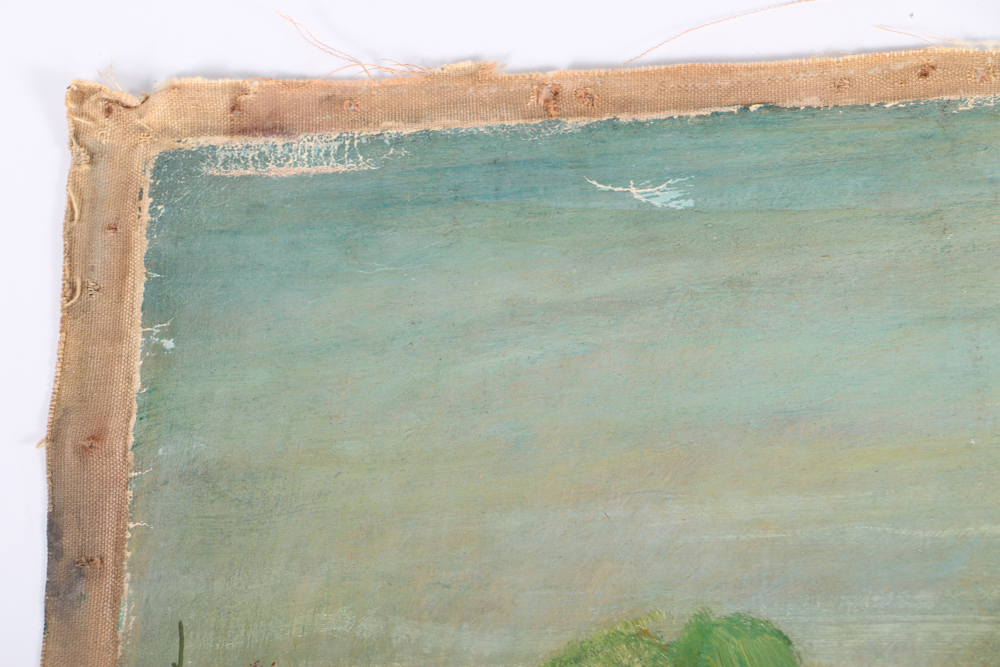 Albert Pels Oil Painting on Unstretched Canvas Ohio Landscape