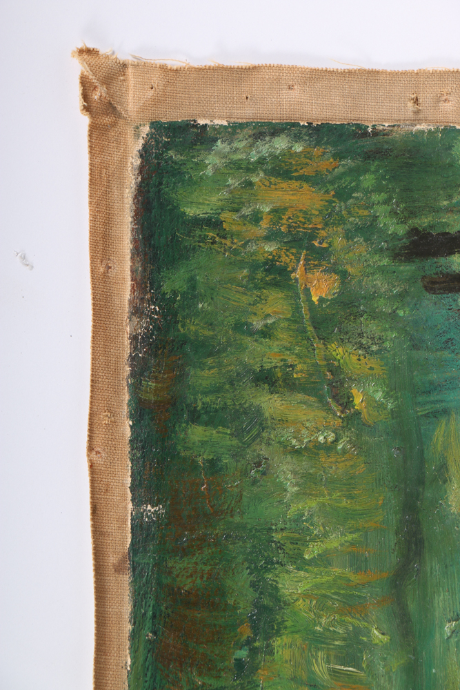 Albert Pels Oil Painting on Unstretched Canvas Ohio Landscape