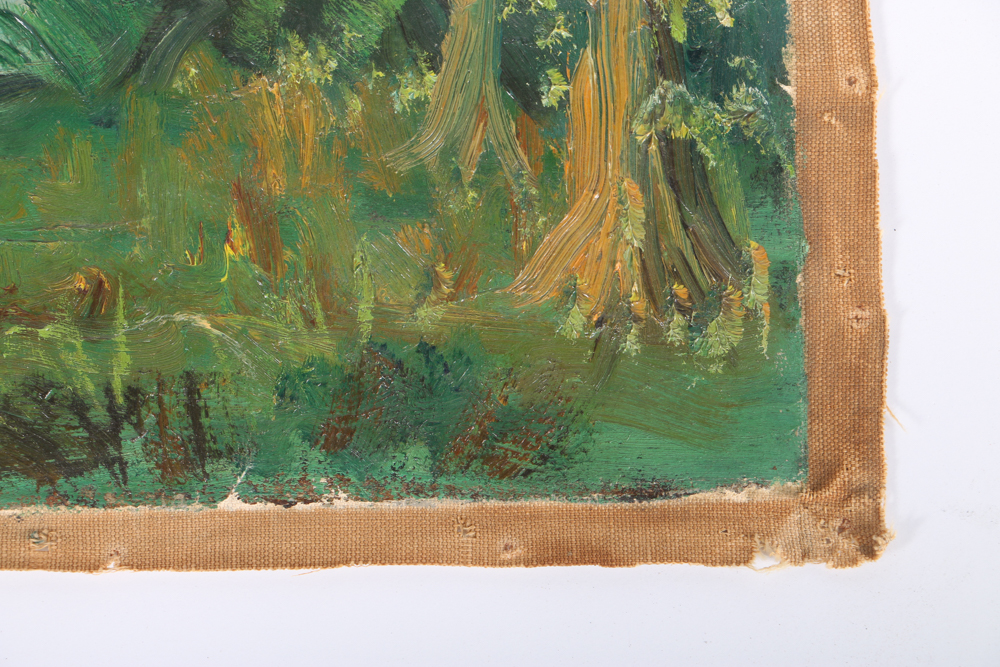 Albert Pels Oil Painting on Unstretched Canvas Ohio Landscape