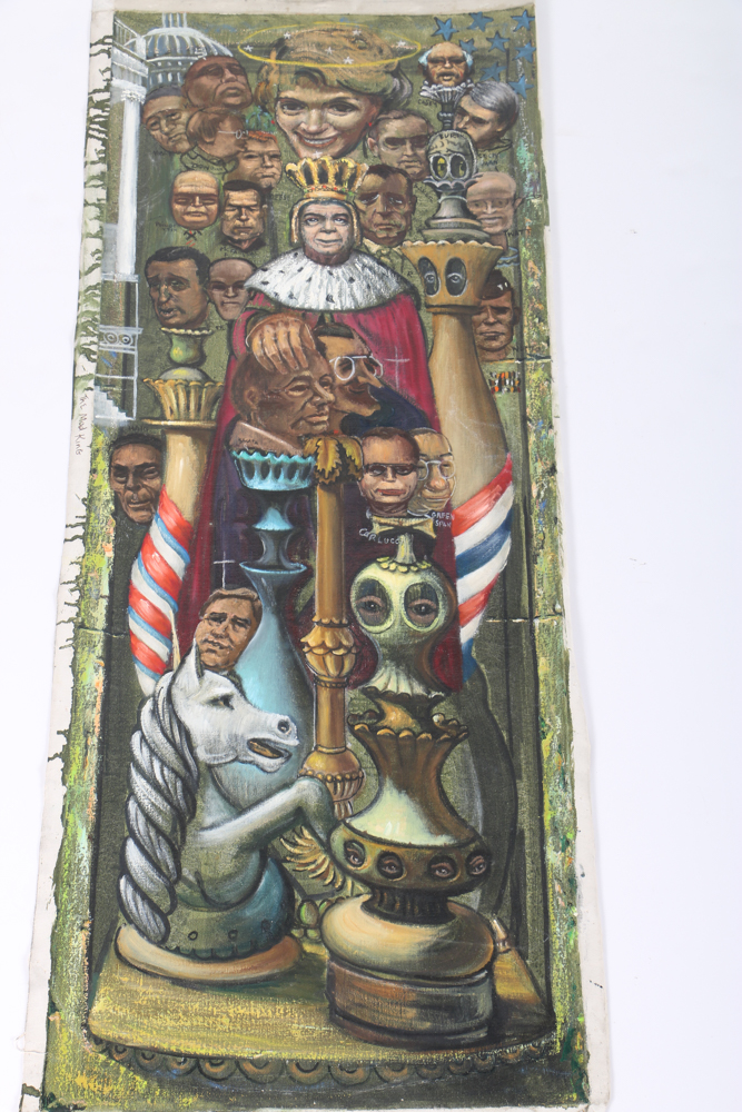 Albert Pels Oil Painting on Unstretched Canvas "The Mad King"