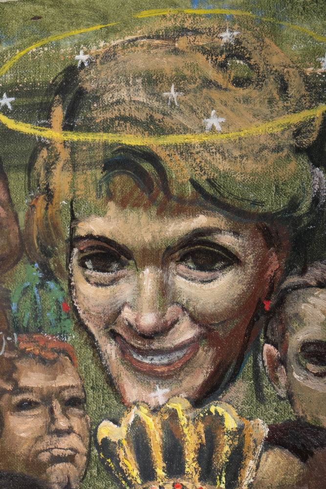 Albert Pels Oil Painting on Unstretched Canvas "The Mad King"