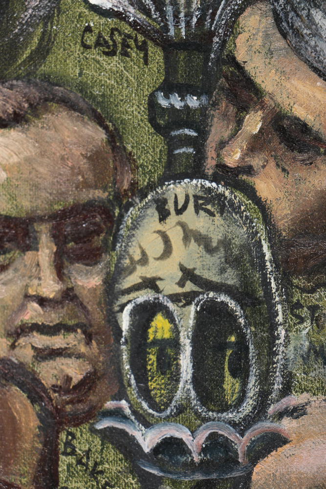 Albert Pels Oil Painting on Unstretched Canvas "The Mad King"