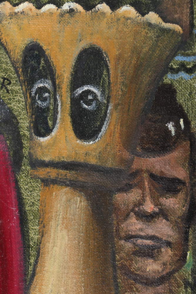 Albert Pels Oil Painting on Unstretched Canvas "The Mad King"