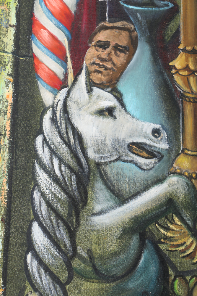 Albert Pels Oil Painting on Unstretched Canvas "The Mad King"