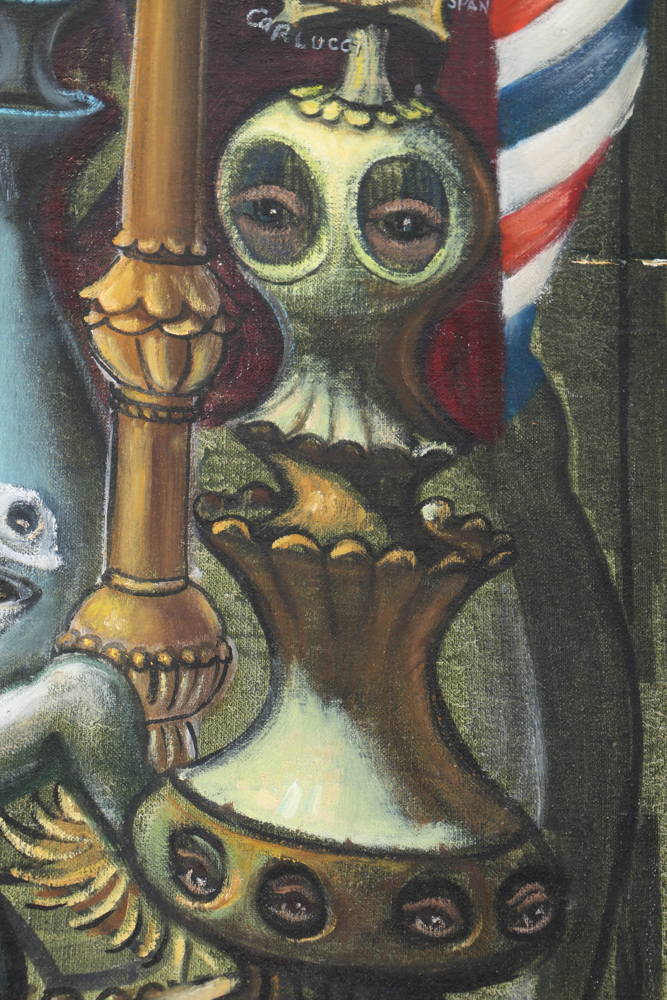 Albert Pels Oil Painting on Unstretched Canvas "The Mad King"