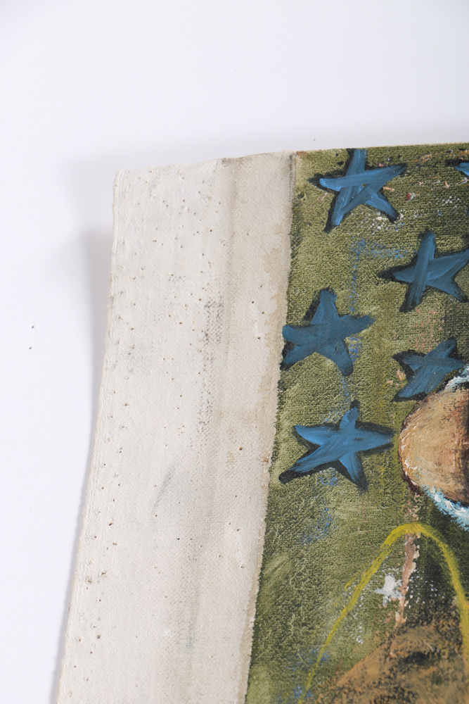 Albert Pels Oil Painting on Unstretched Canvas "The Mad King"