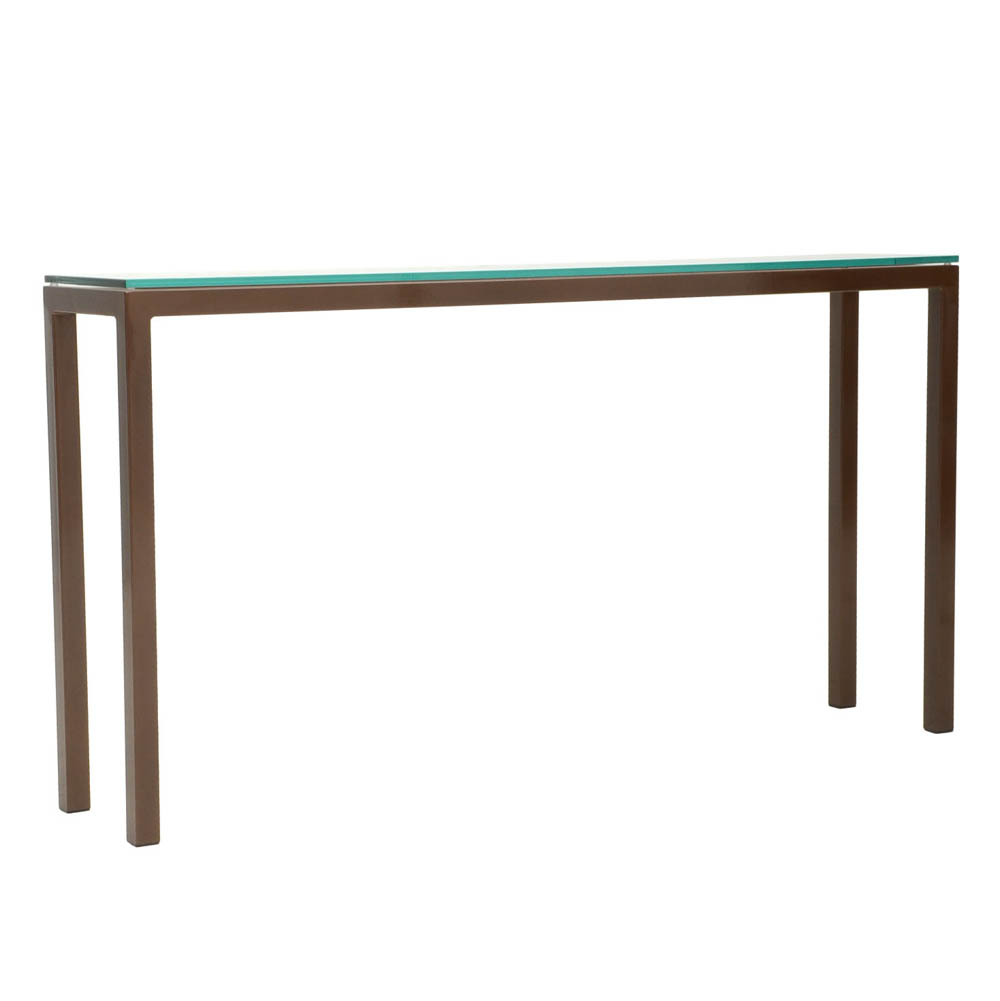 Glass Top Console Table