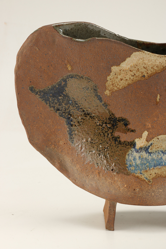 Brown and Black Earthenware Vase