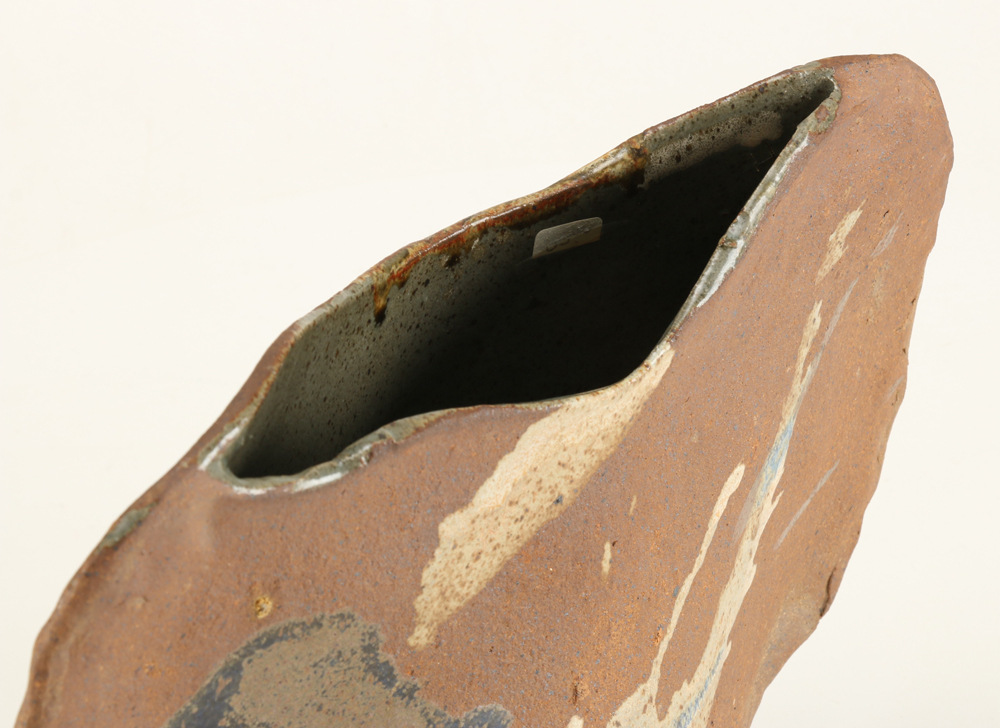 Brown and Black Earthenware Vase