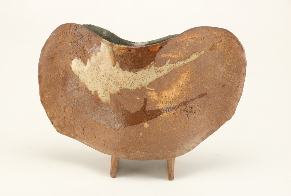 Brown and Black Earthenware Vase