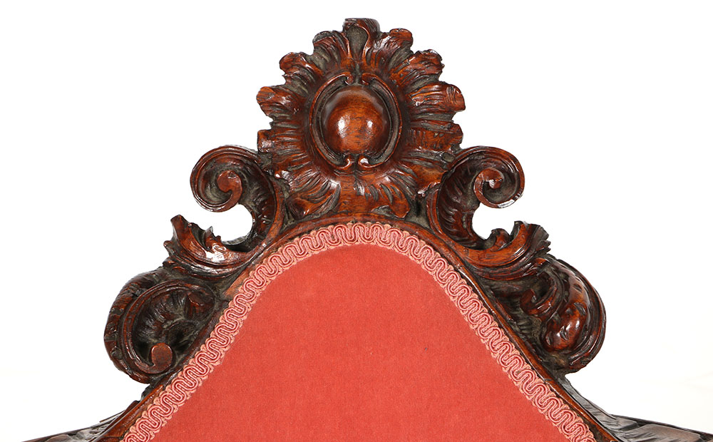 Mid 19th Century Victorian Rococo Revival Corner Chair