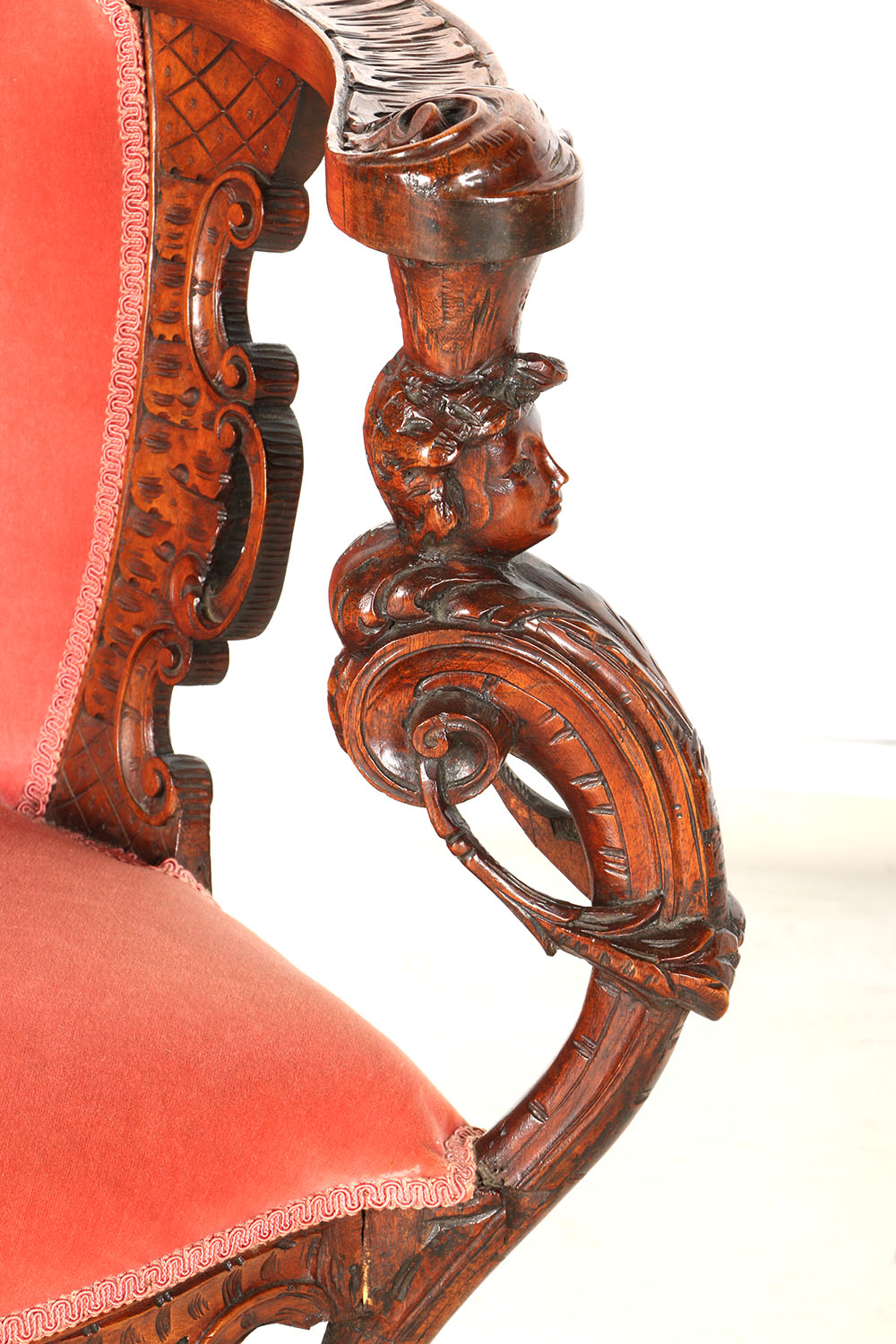 Mid 19th Century Victorian Rococo Revival Corner Chair