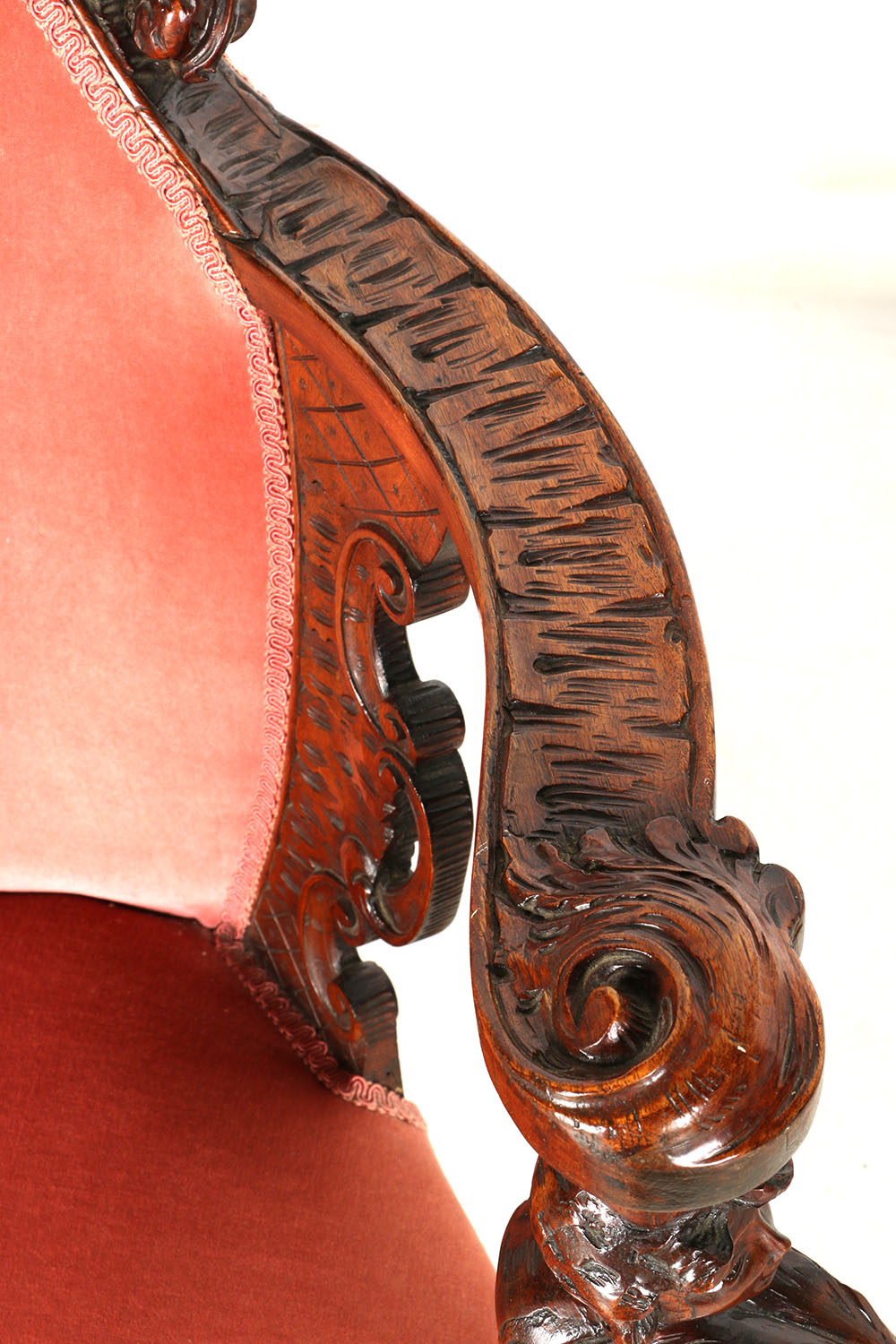 Mid 19th Century Victorian Rococo Revival Corner Chair