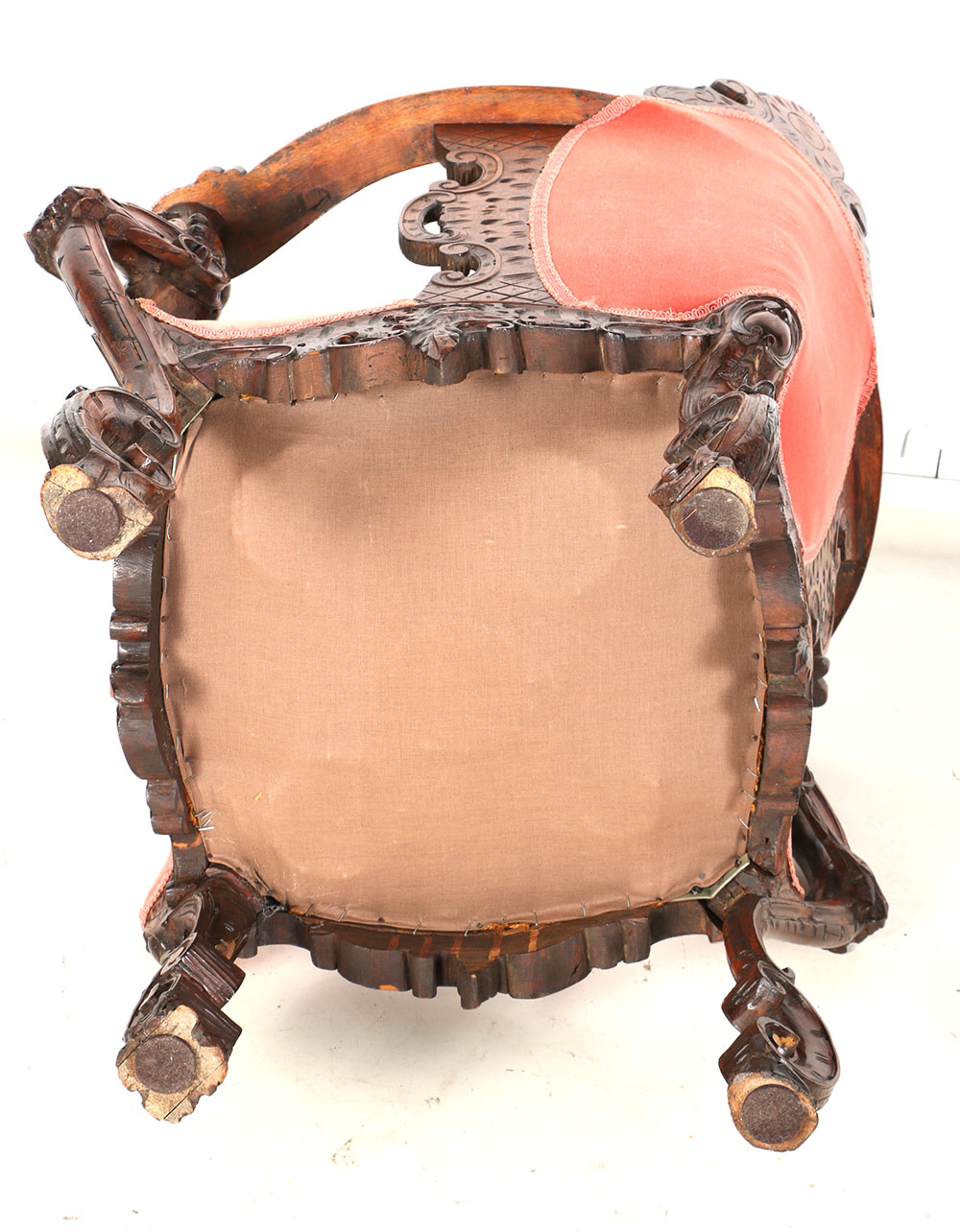 Mid 19th Century Victorian Rococo Revival Corner Chair