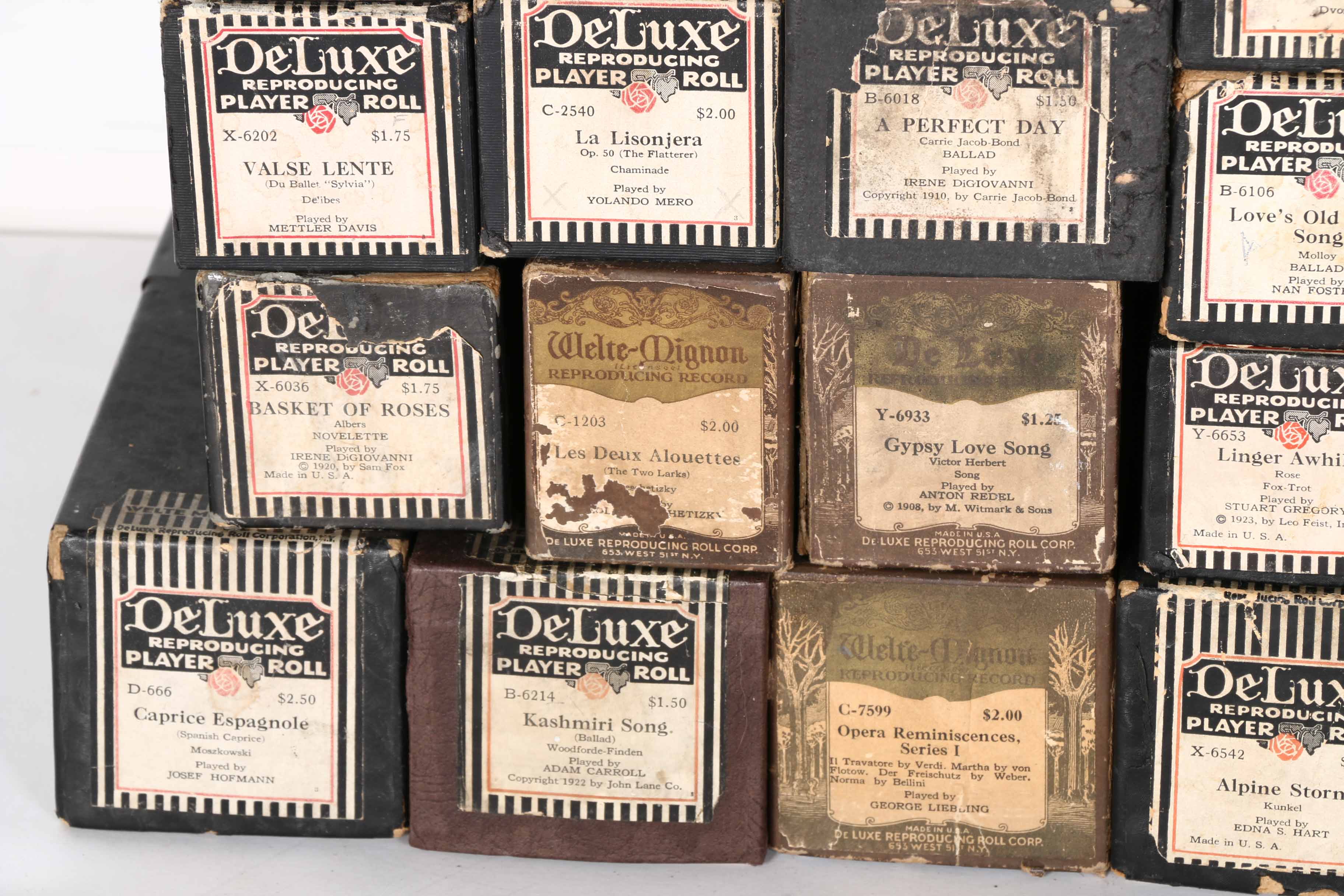 DeLuxe Player Piano Rolls