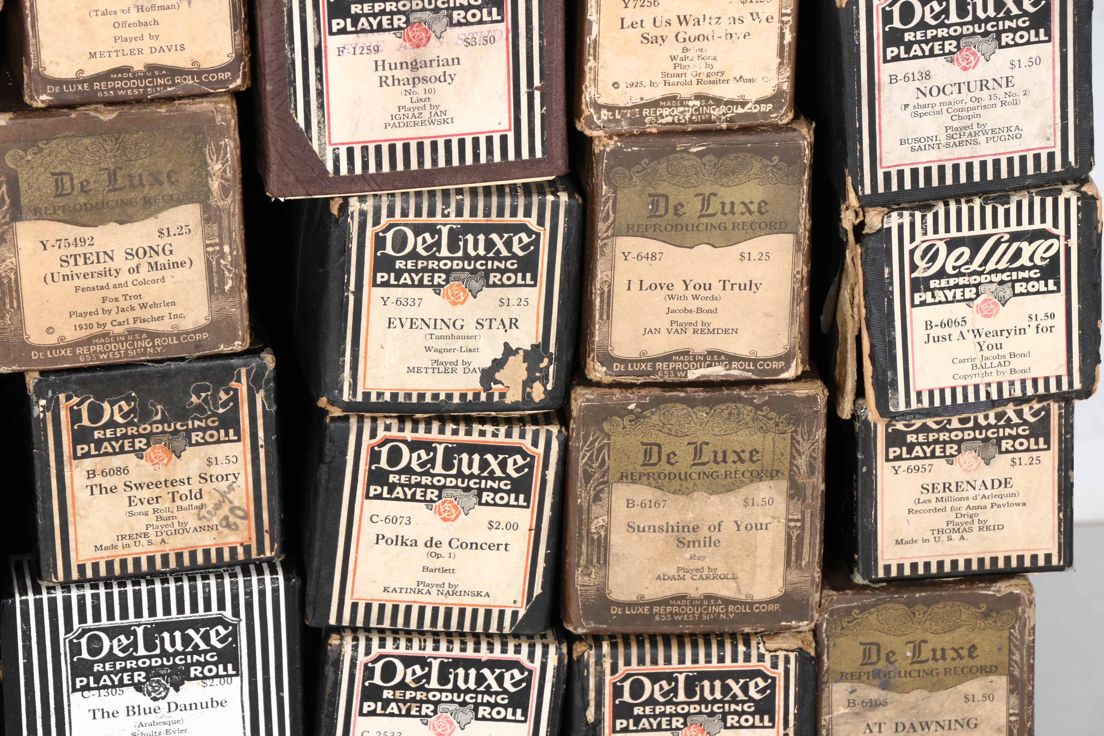 DeLuxe Player Piano Rolls