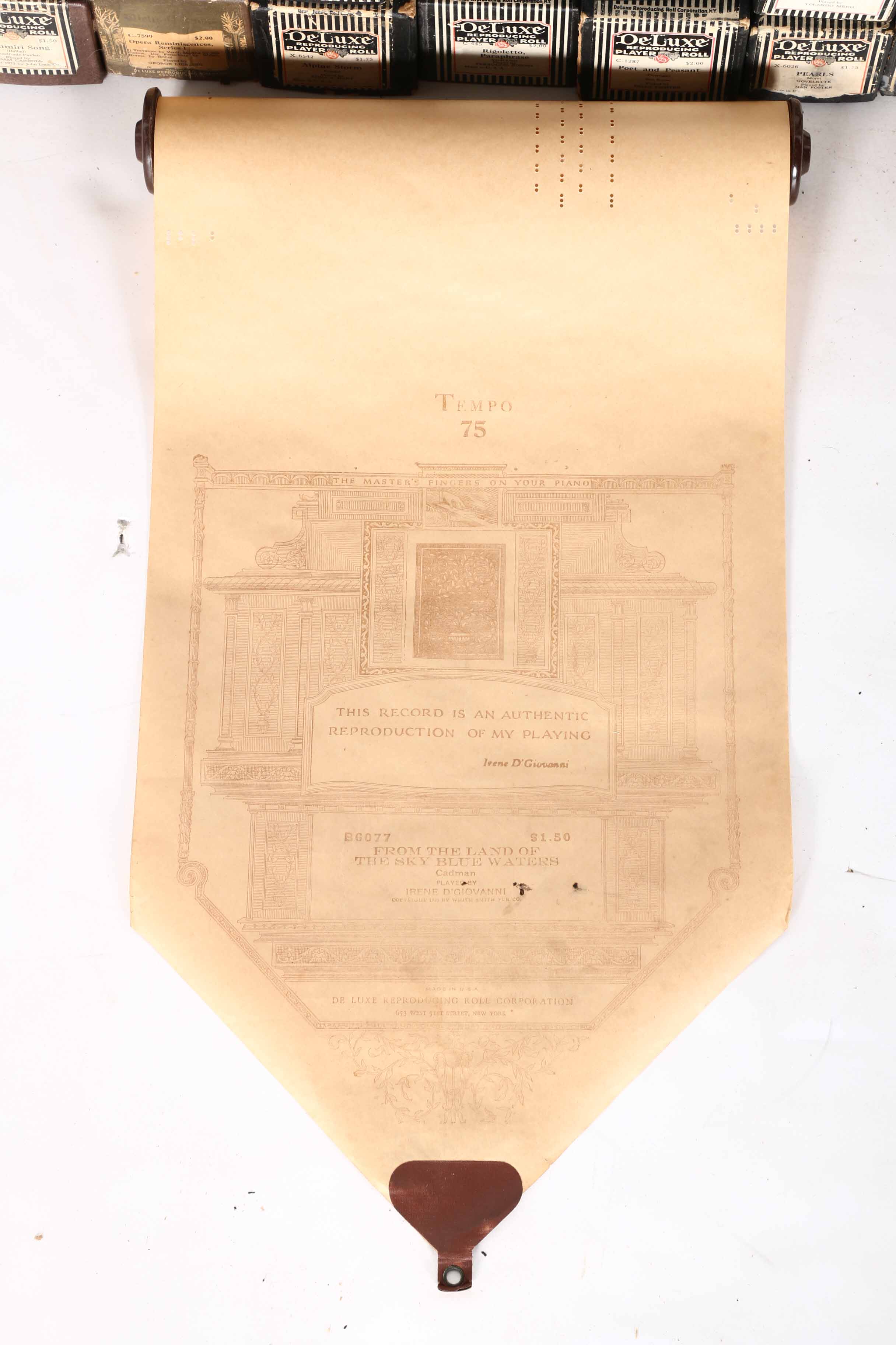 DeLuxe Player Piano Rolls