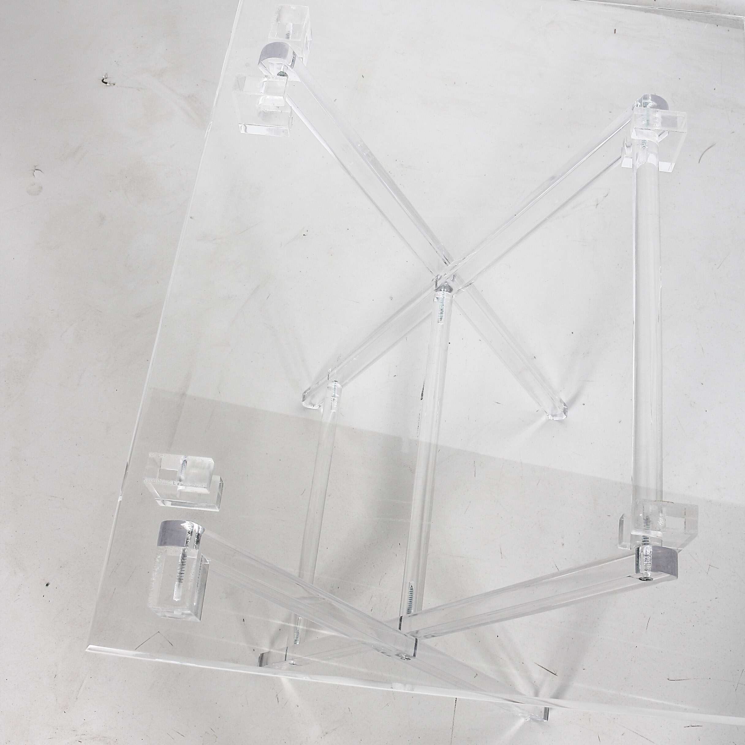 Vintage Lucite TV Tray Set With Stand