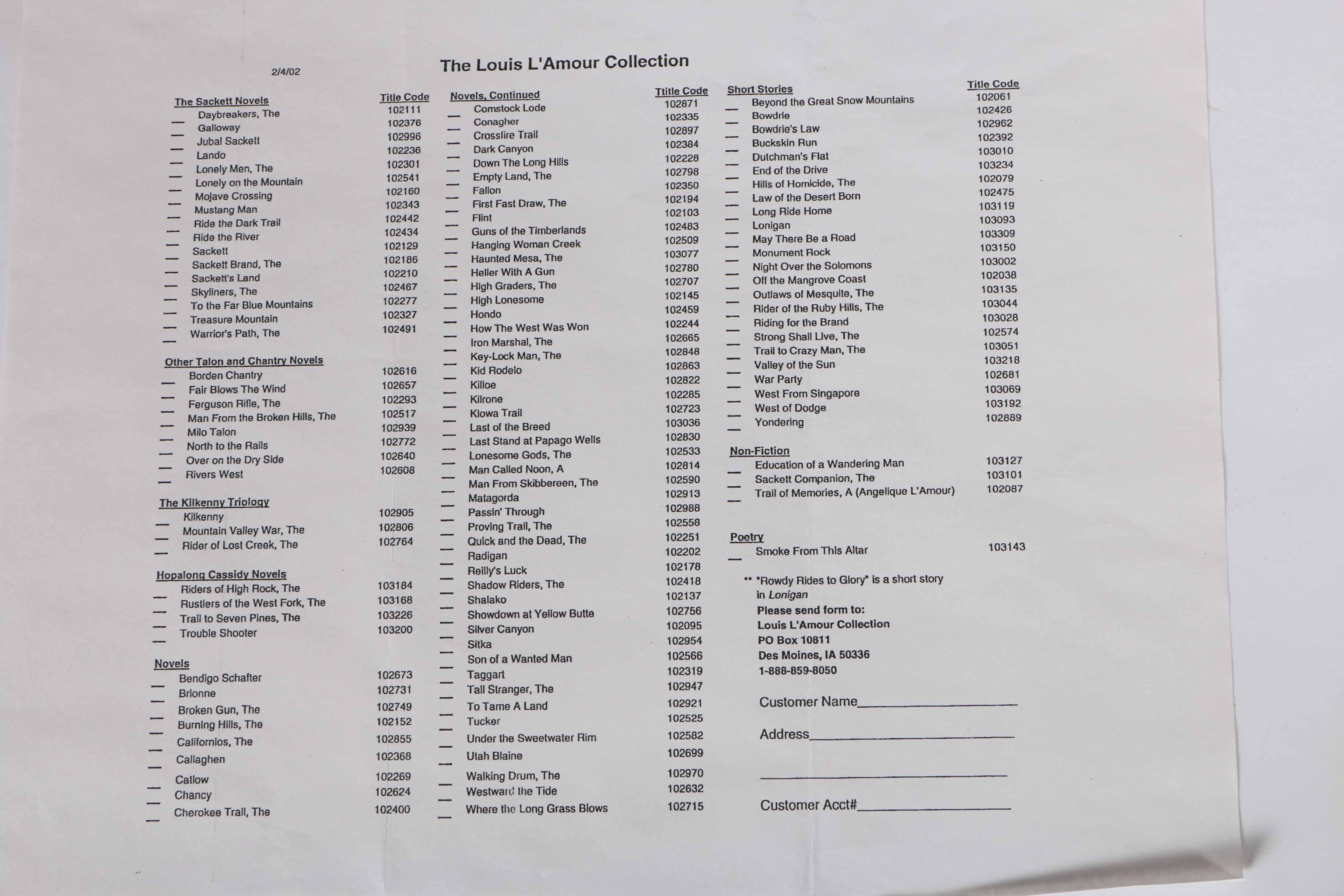 Collection of Louis L'amour Books