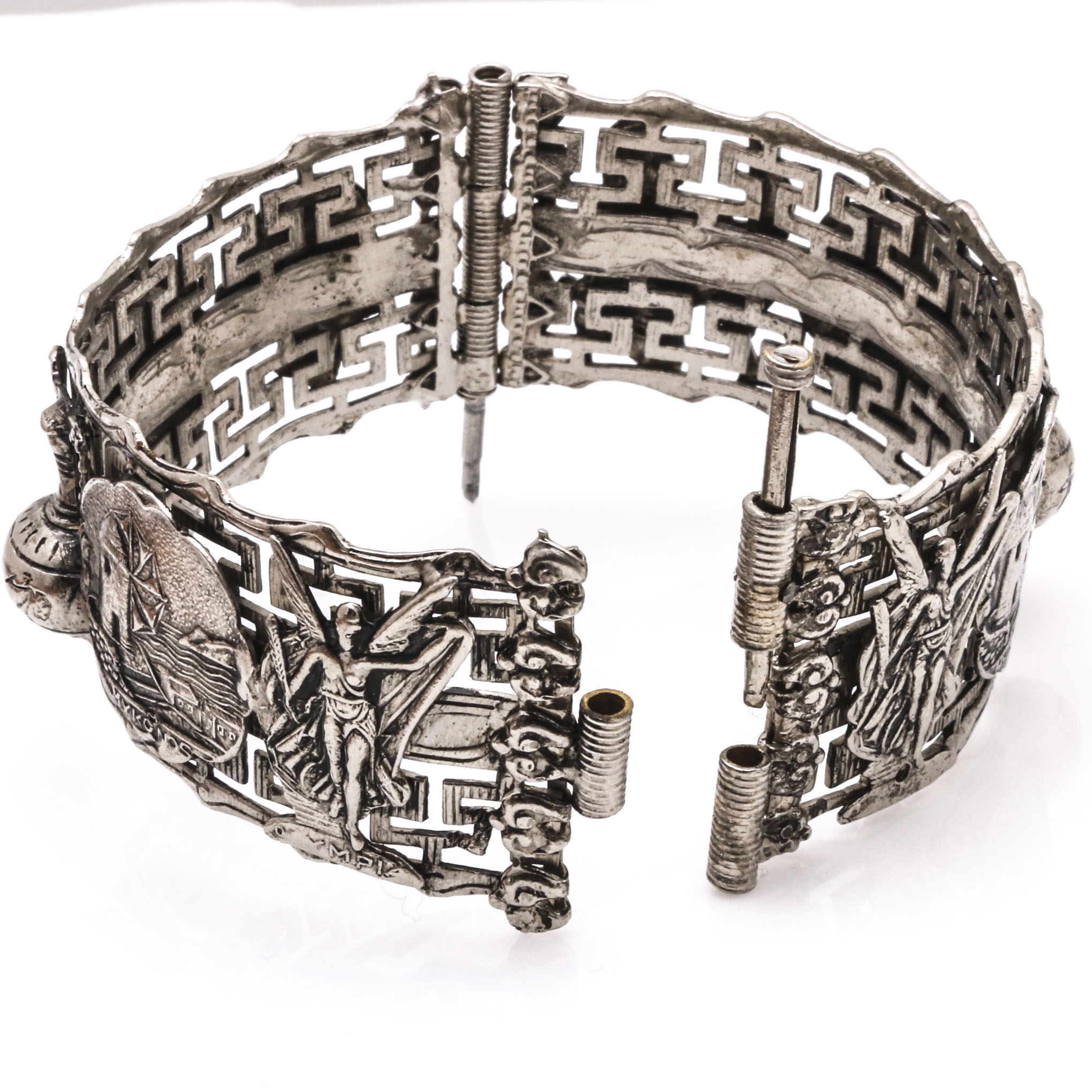 Silver and Gold Tone Stone Jewelry Featuring a Selro Bracelet