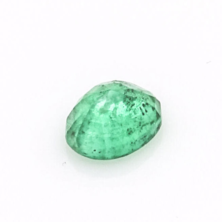 1.03 CTS Faceted Oval Emerald Gemstone