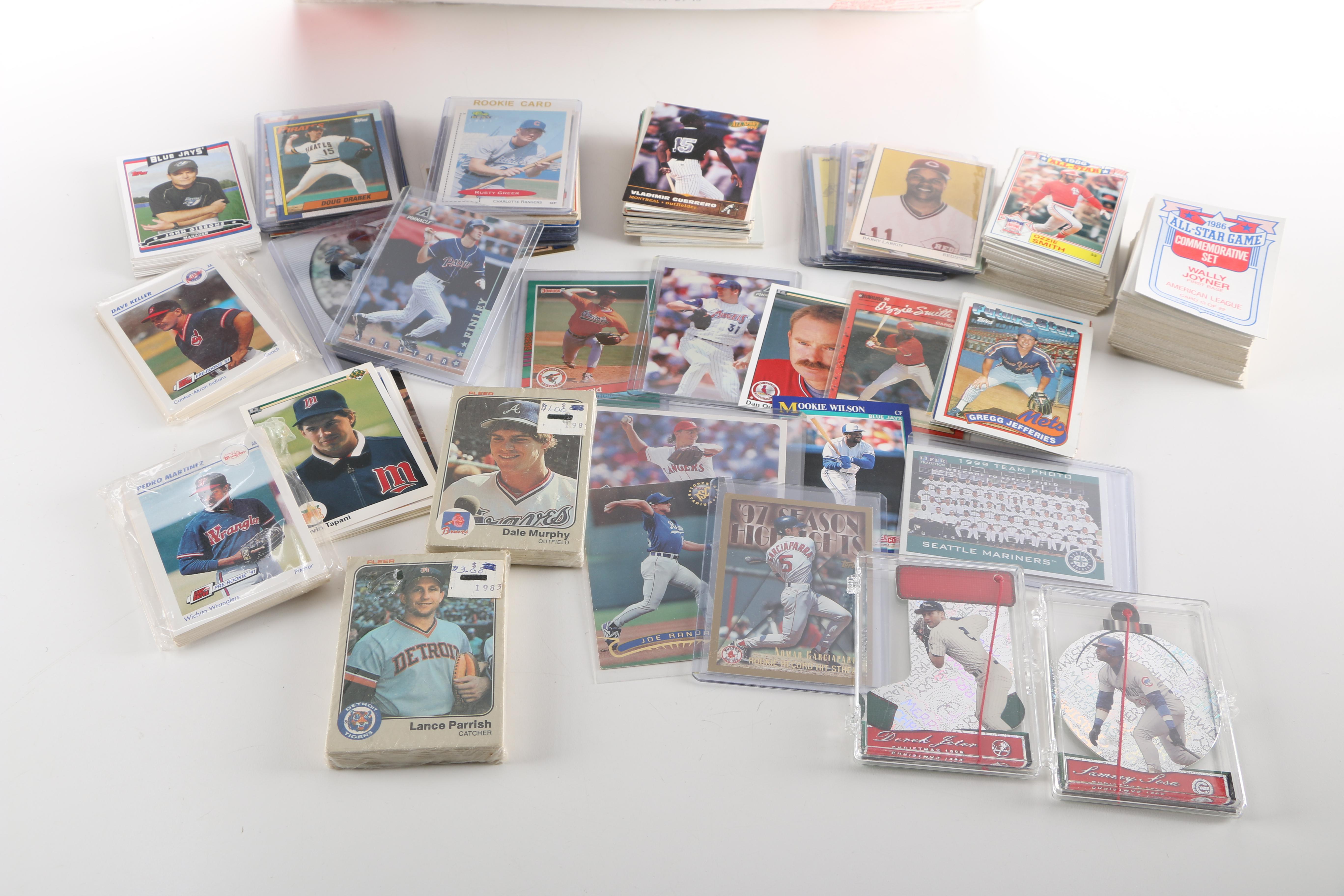 Collection of Baseball Cards and Baseball Card Holder