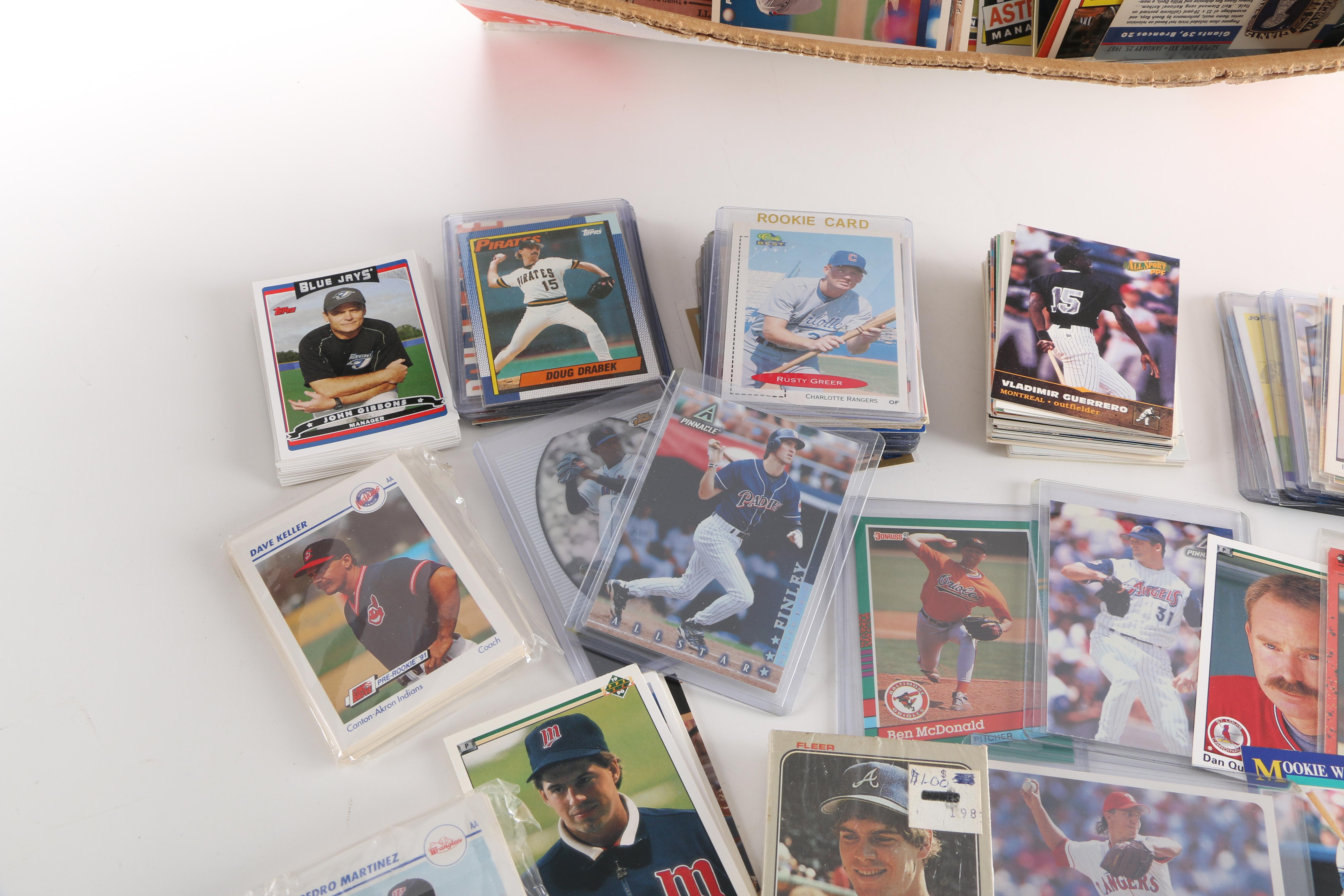 Collection of Baseball Cards and Baseball Card Holder