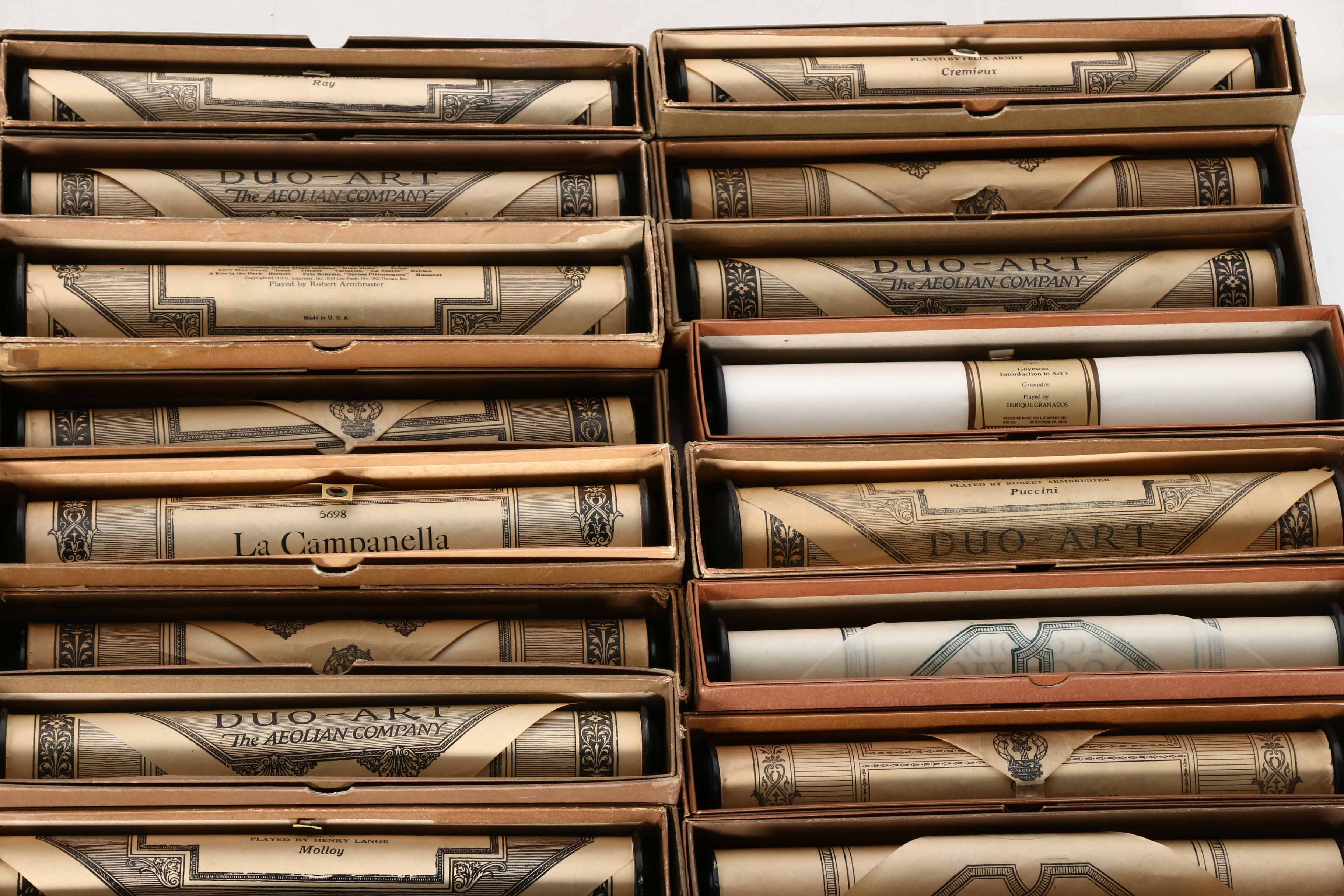 Duo-Art Player Piano Music Rolls