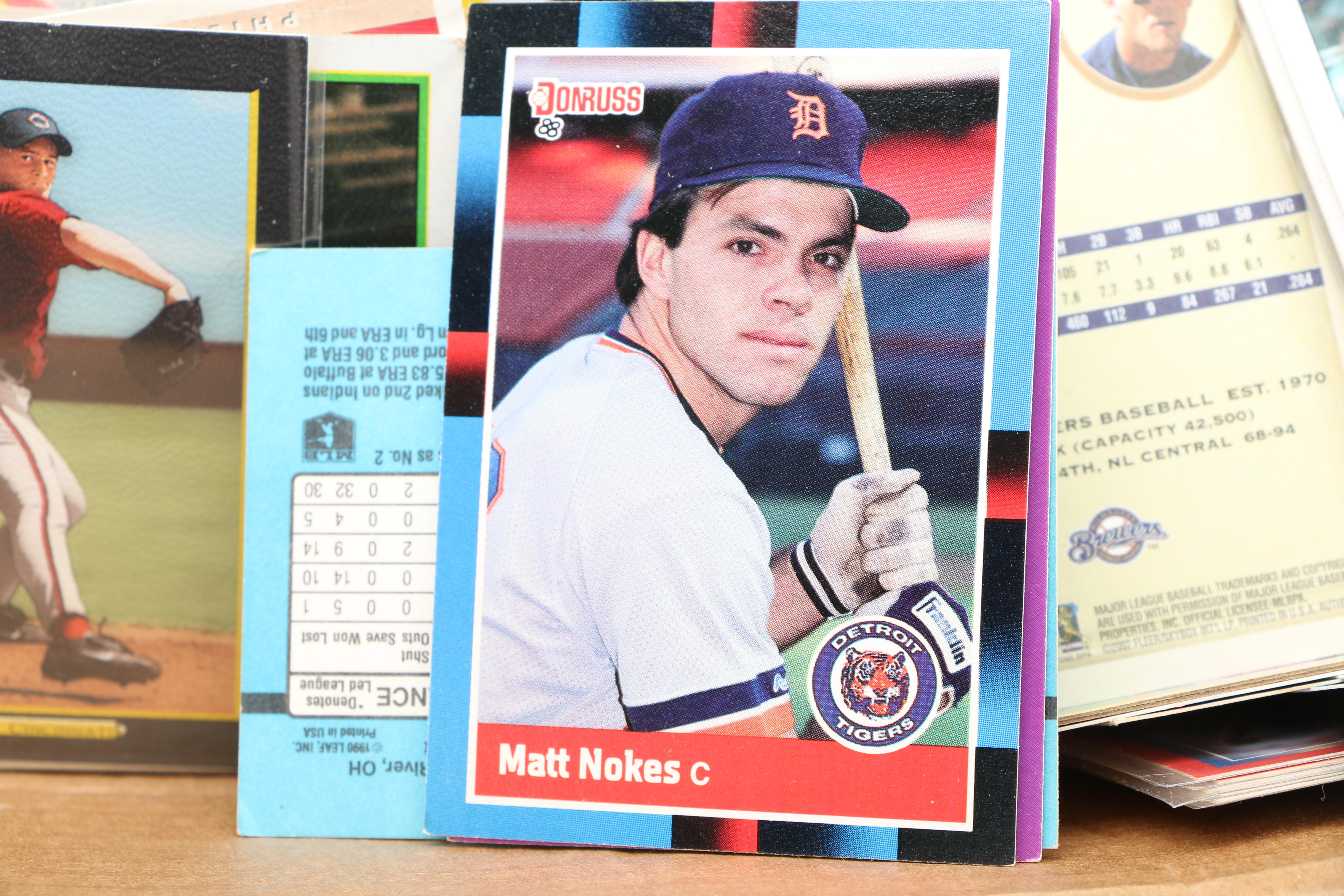 Collection of Baseball Cards and Baseball Card Holder