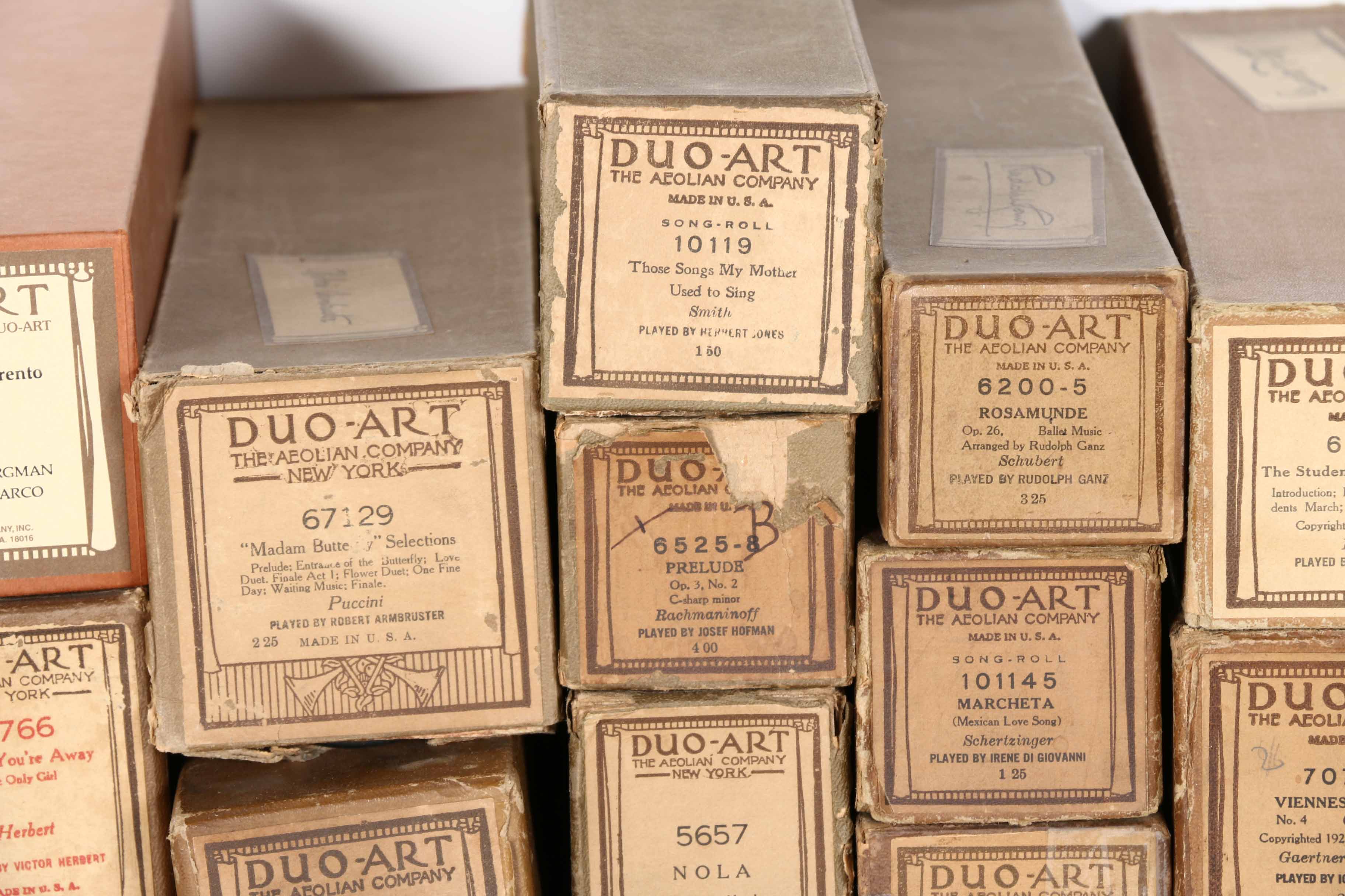 Duo-Art Player Piano Music Rolls