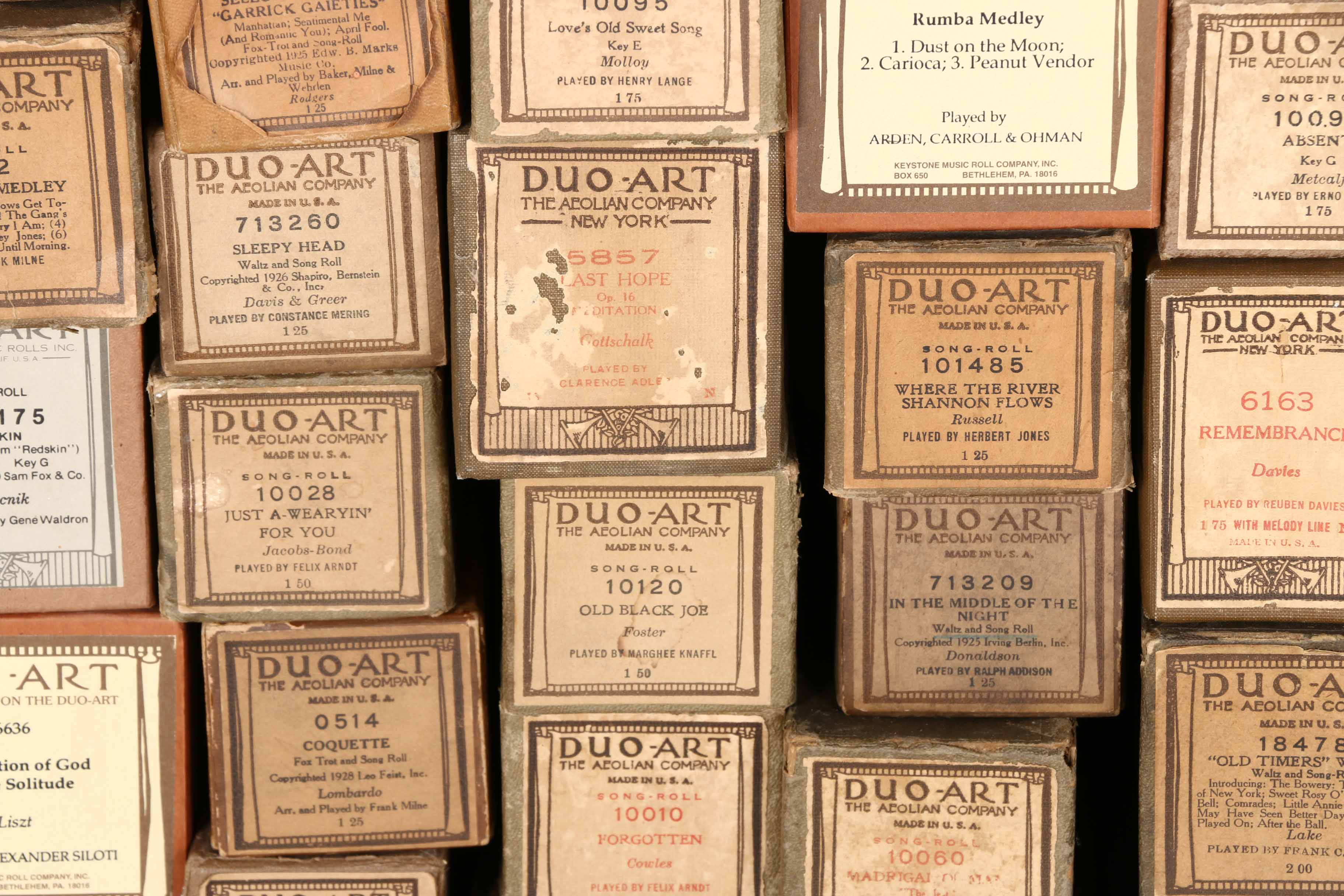 Duo-Art Player Piano Music Rolls
