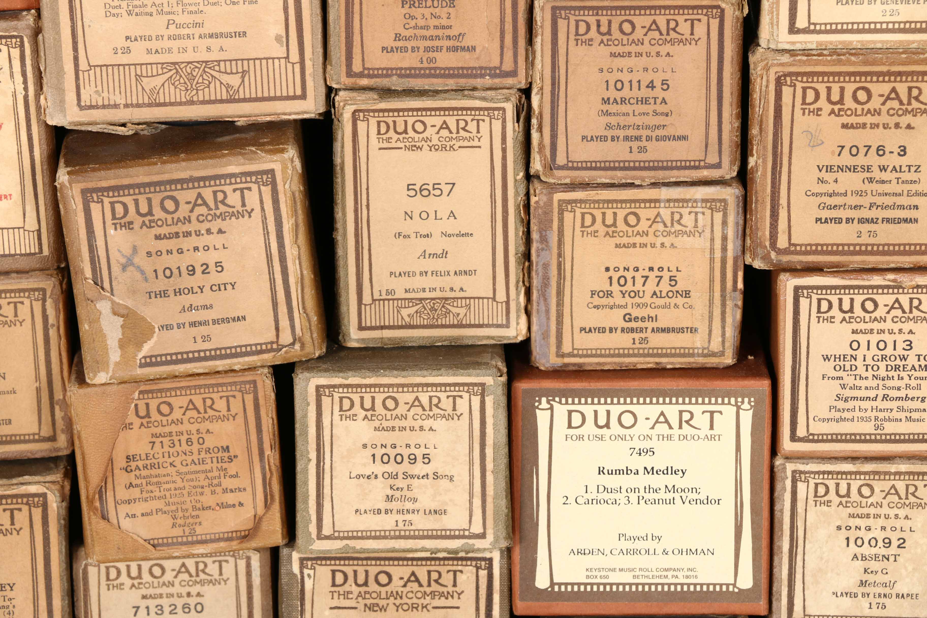 Duo-Art Player Piano Music Rolls