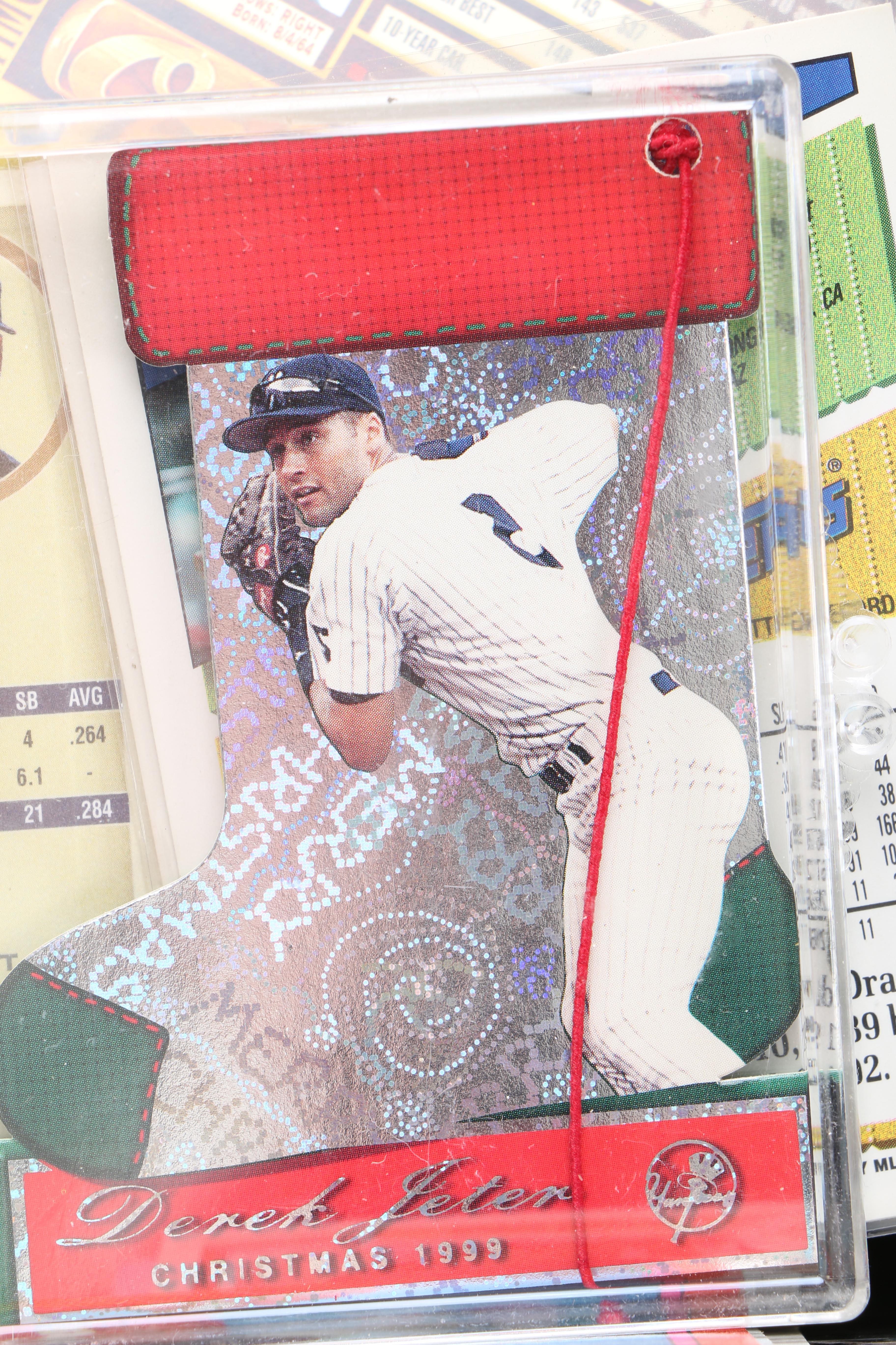 Collection of Baseball Cards and Baseball Card Holder