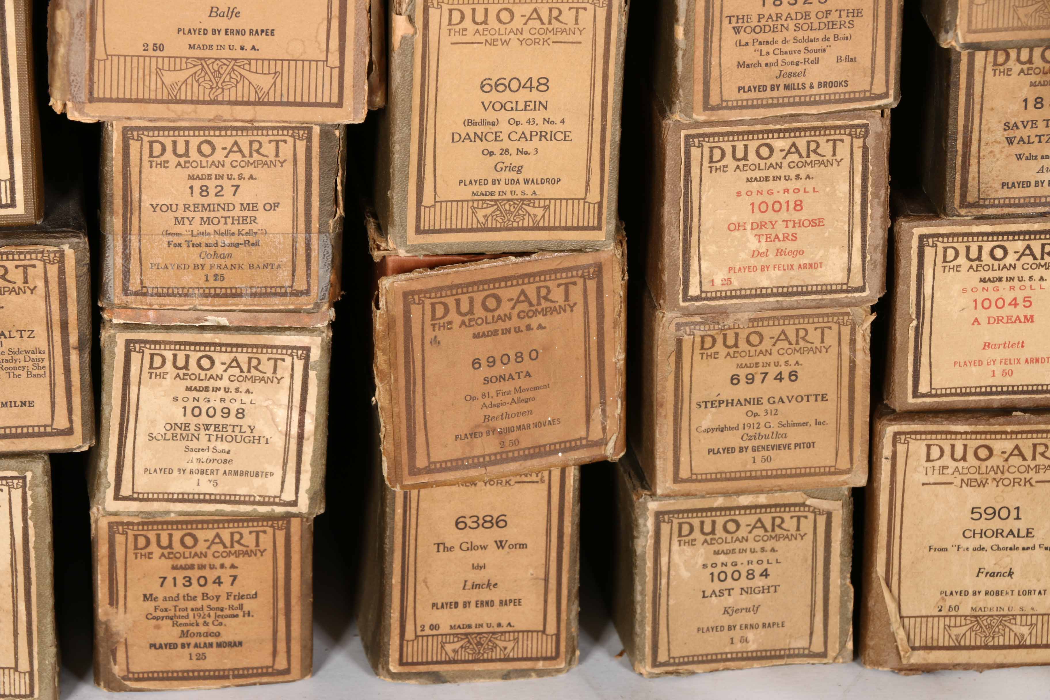 Duo-Art Player Piano Music Rolls