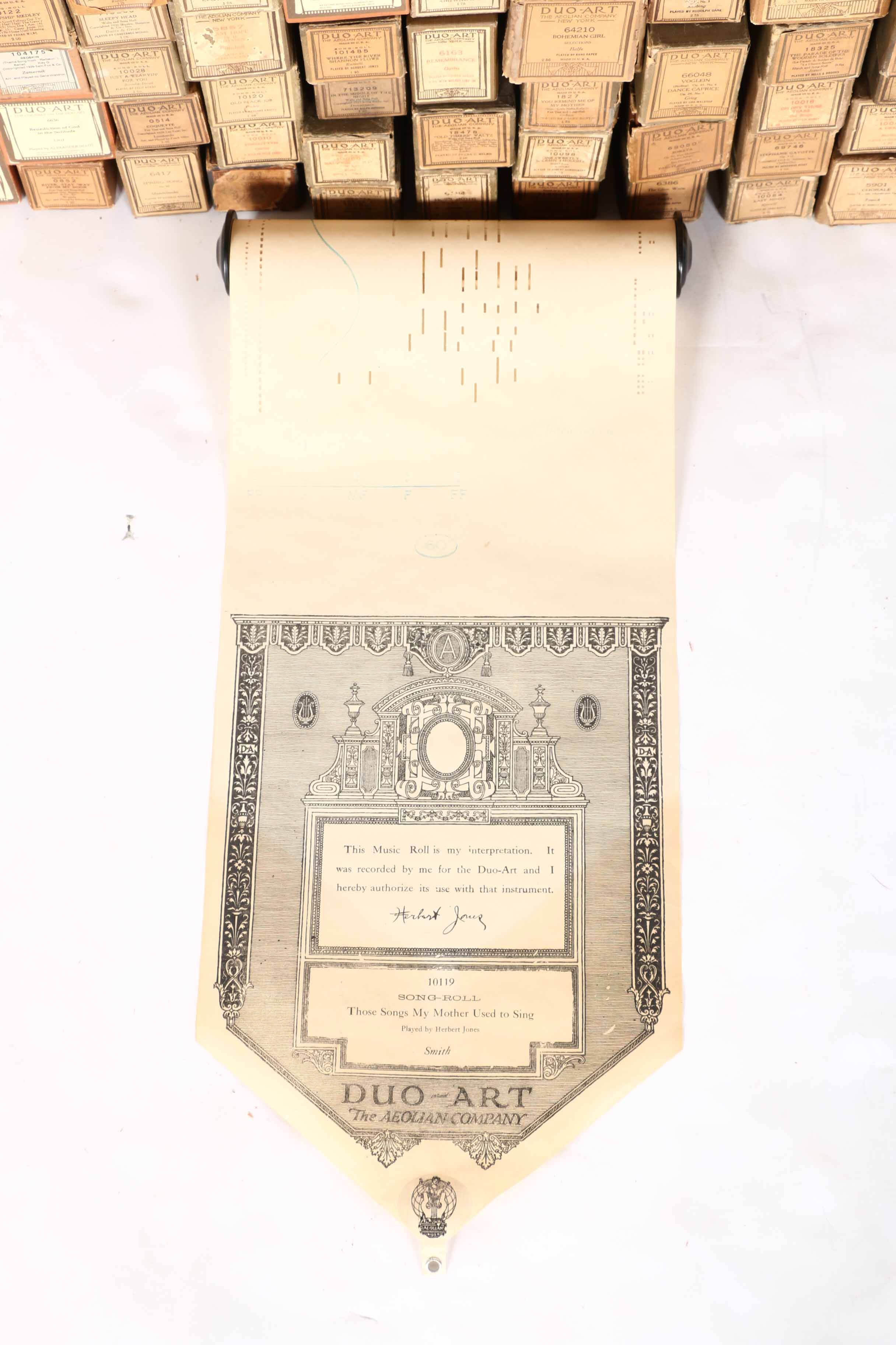 Duo-Art Player Piano Music Rolls