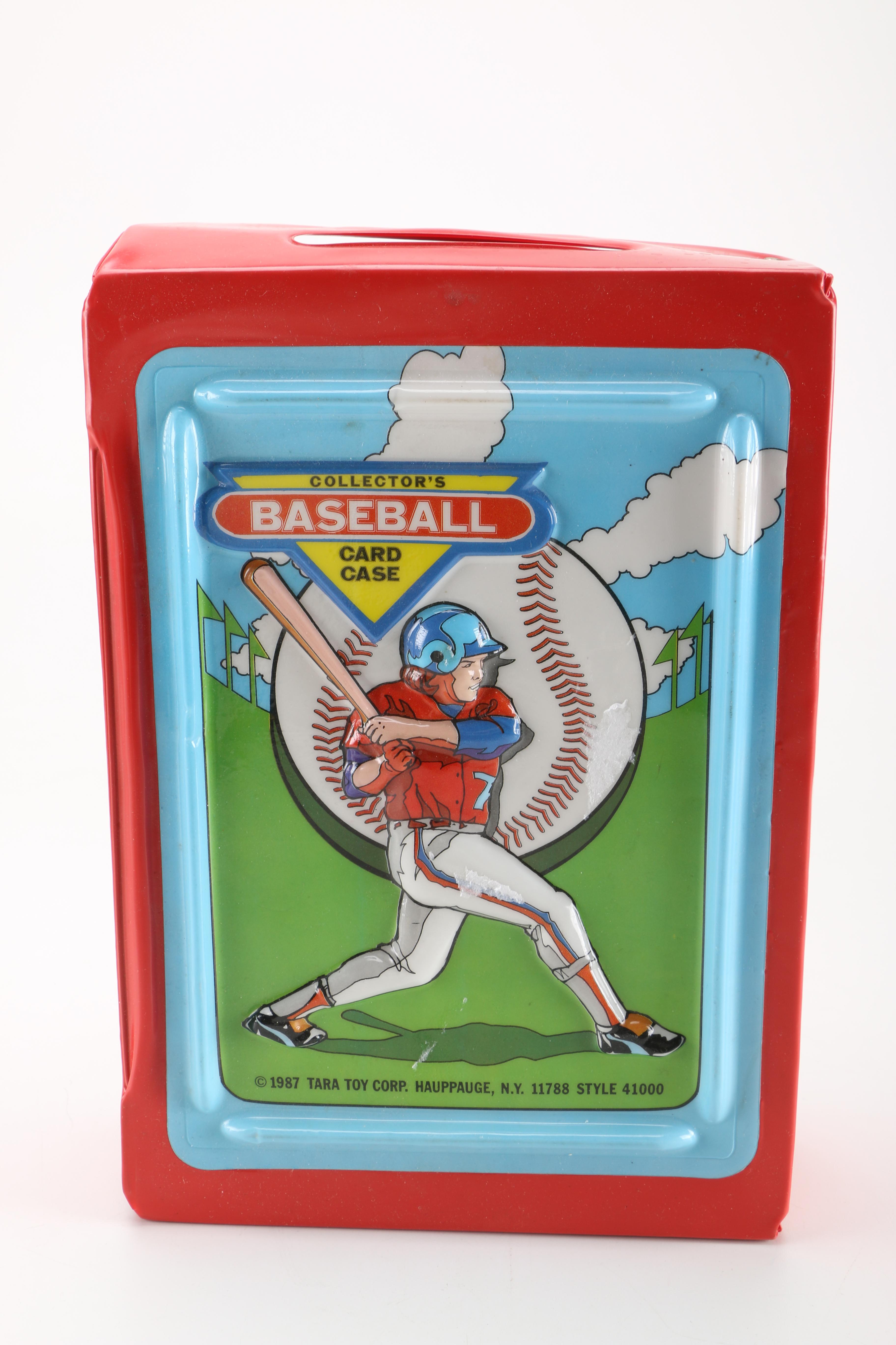 Collection of Baseball Cards and Baseball Card Holder