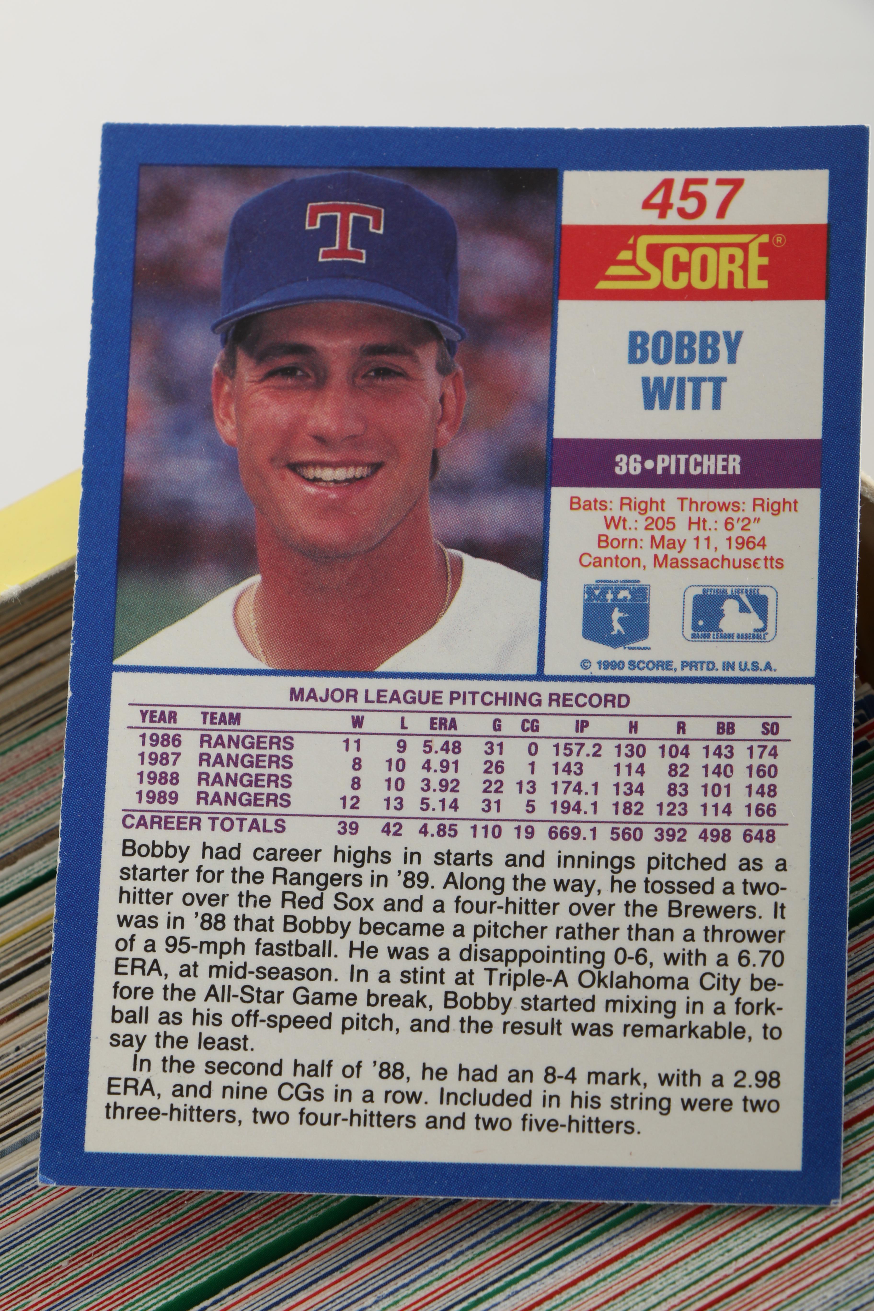 Collection of Baseball Cards and Baseball Card Holder