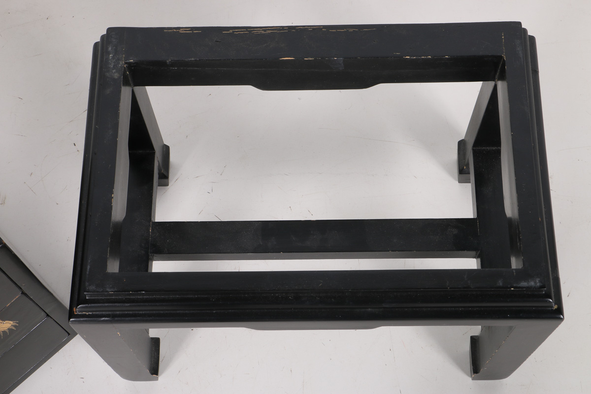 Chinoiserie Three-Drawer Chest on Stand