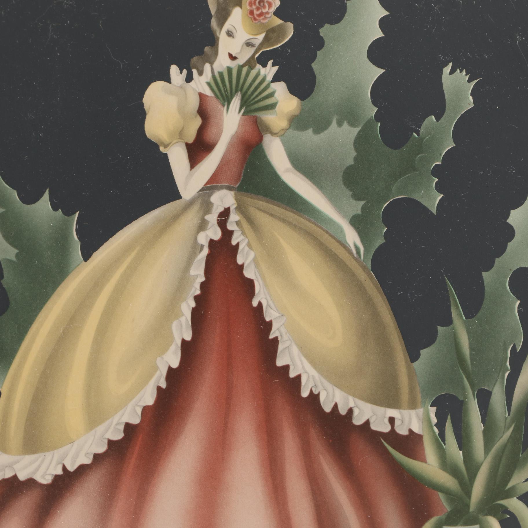 Circa 1940s Turner Manufacturing Co. Prints of 19th Century Figures