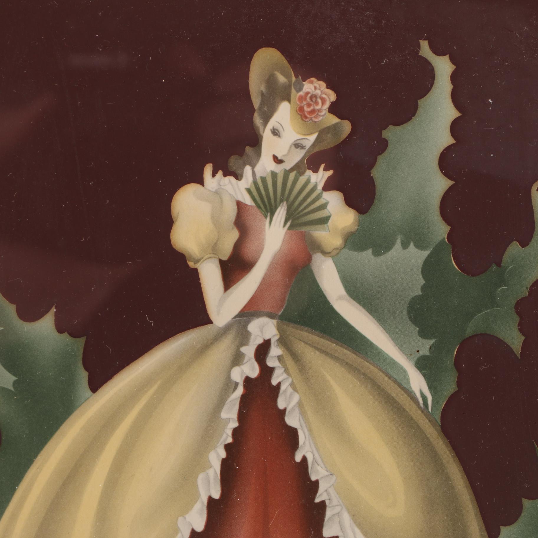 Circa 1940s Turner Manufacturing Co. Prints of 19th Century Figures