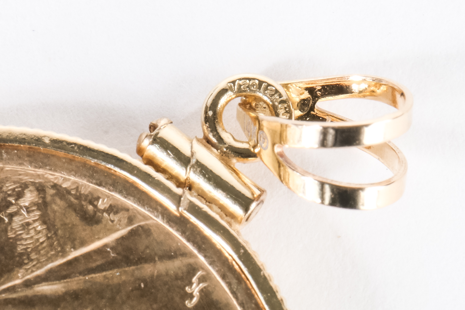 U.S. One Dollar Sacagawea Coin in a Gold Filled Pendant Setting