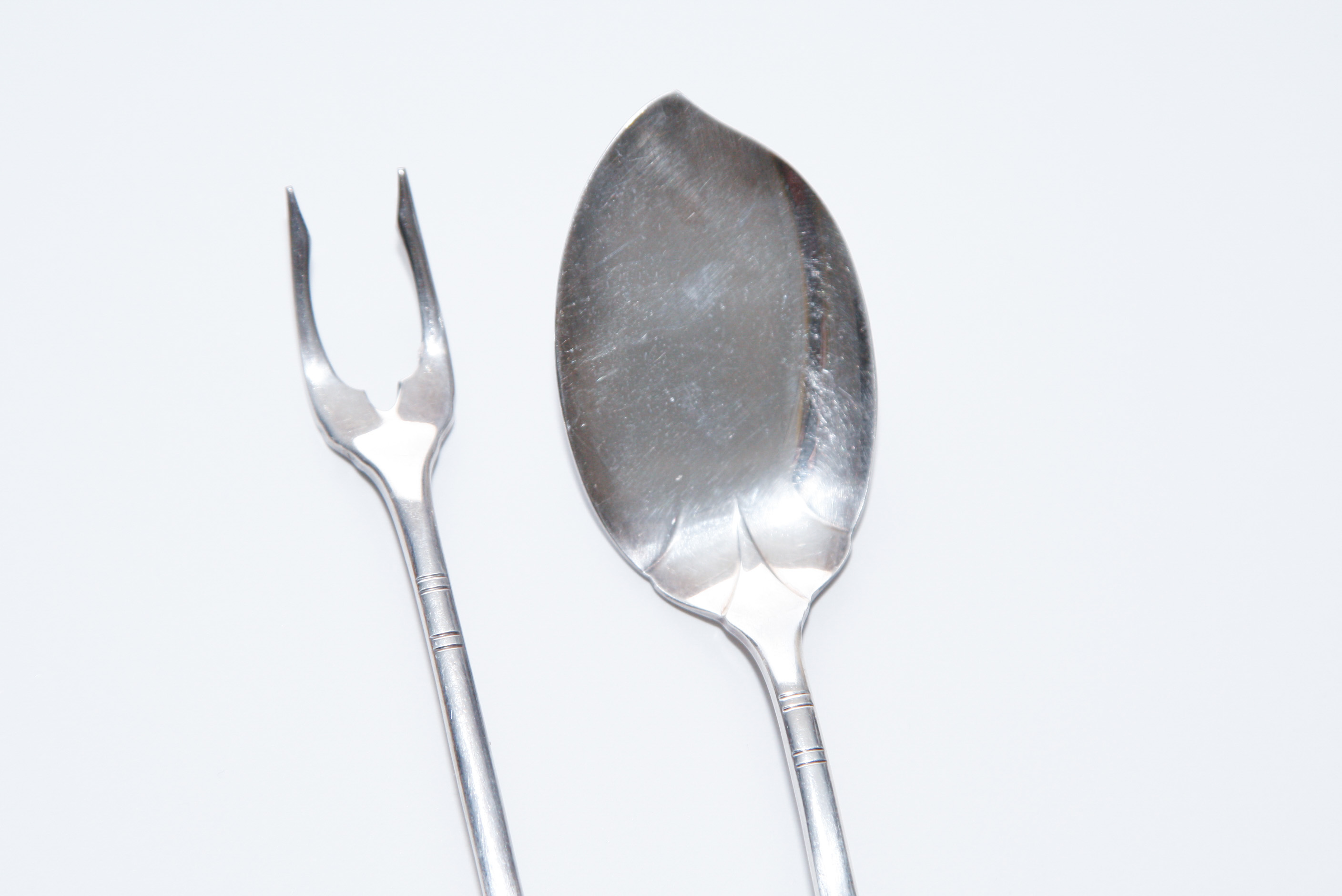 Oneida Community Silverplate "Lady Hamilton" Pickle Fork and Jelly Server