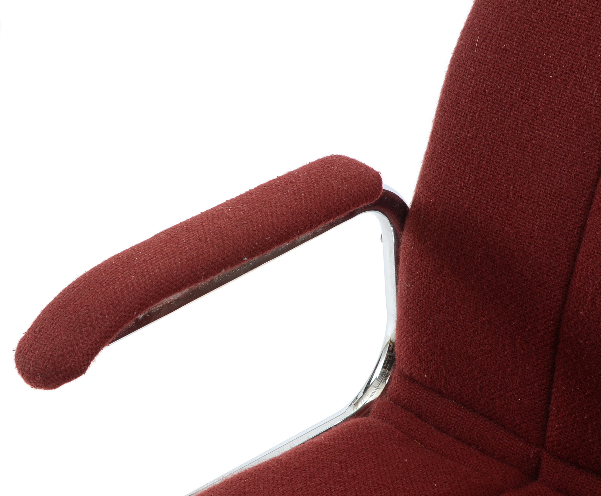Chromcraft Maroon Armchair