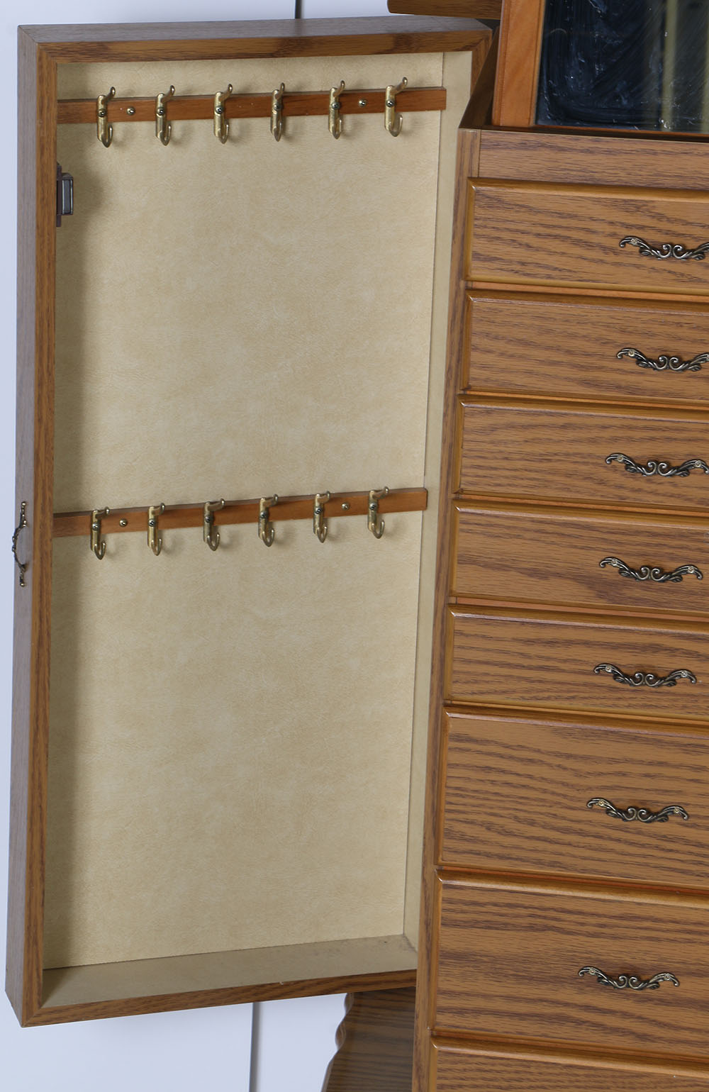 Vintage Vertical Jewelry Armoire