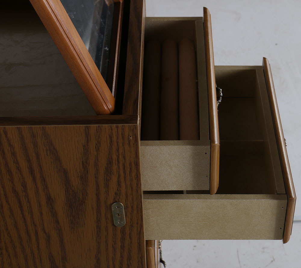 Vintage Vertical Jewelry Armoire