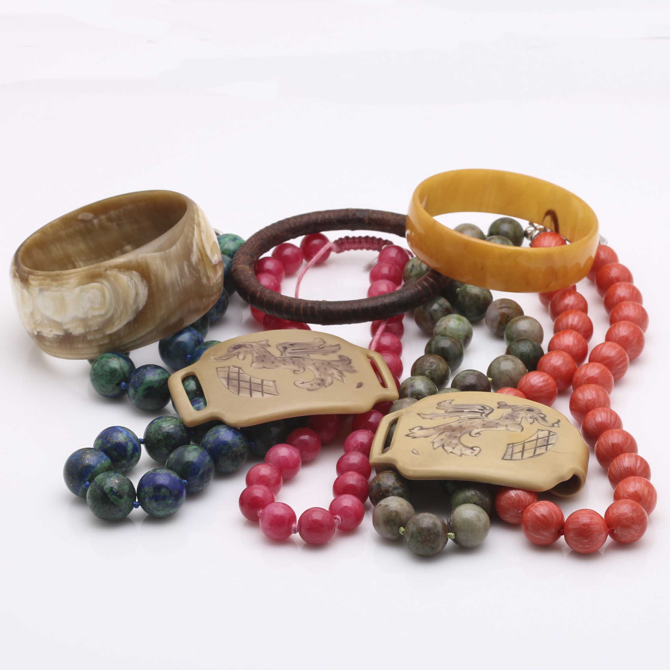 Costume Jewelry Including Bakelite and Nate & Etan Necklace