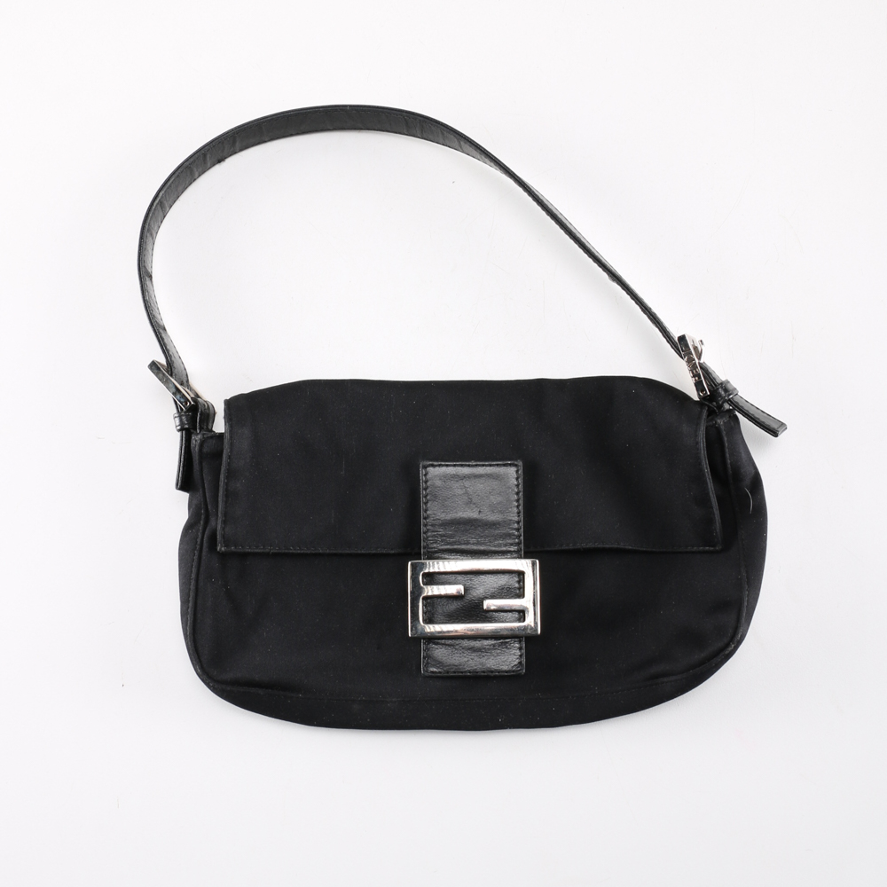 Black Leather Fendi Handbag