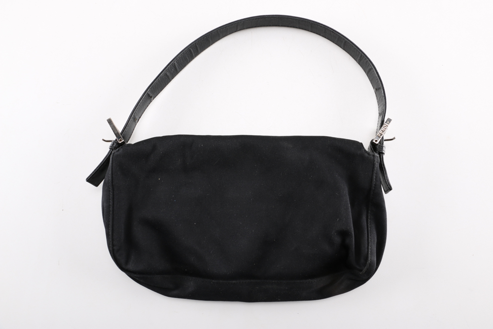 Black Leather Fendi Handbag