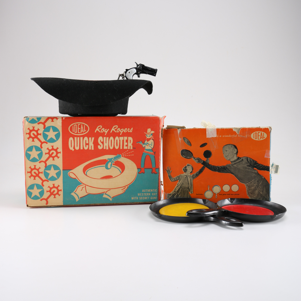 Vintage Ideal Toys Including "Roy Rogers Quick Shooter" Hat Gun